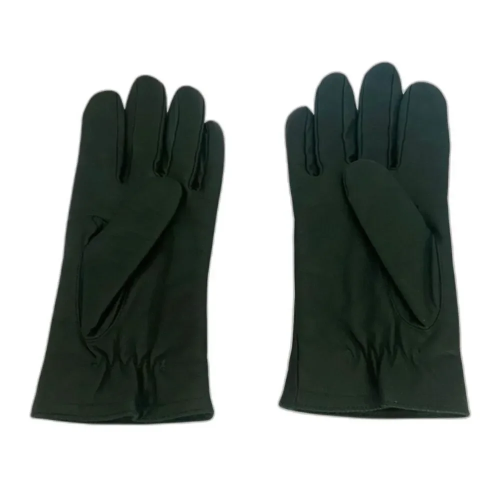 Icetoner Women's Green Leather Driving Gloves Flannel Lined Size 7.5 Preowned
